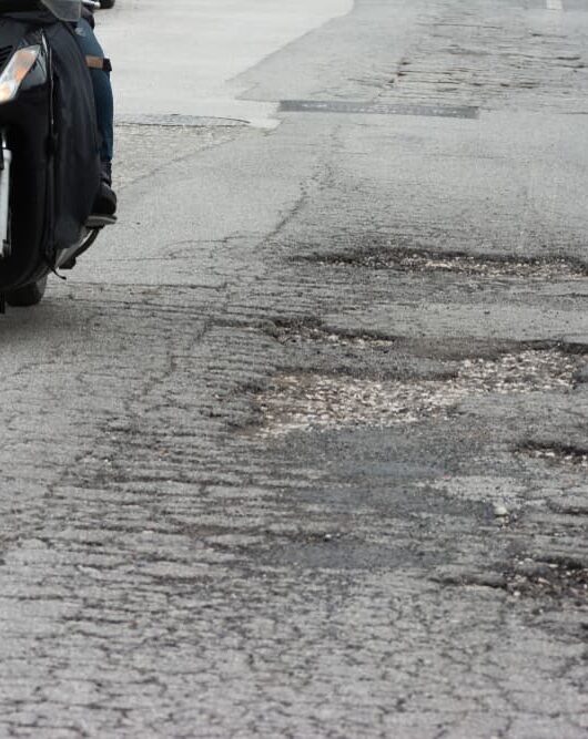 What Happens if a Road Hazard Causes My Motorcycle Accident?