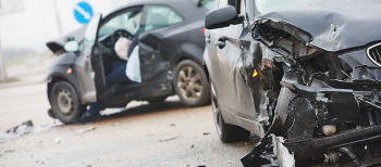 Cars accident scene
