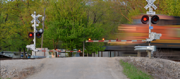Train crossing road
